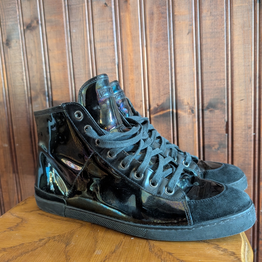 Rare Gucci Black Iridescent Sneakers